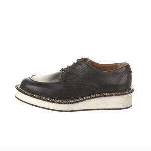 Givenchy Leather Chain-Link Accents Derby Shoes